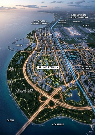 Prisma Eternia Strategic Location and Connectivity Map